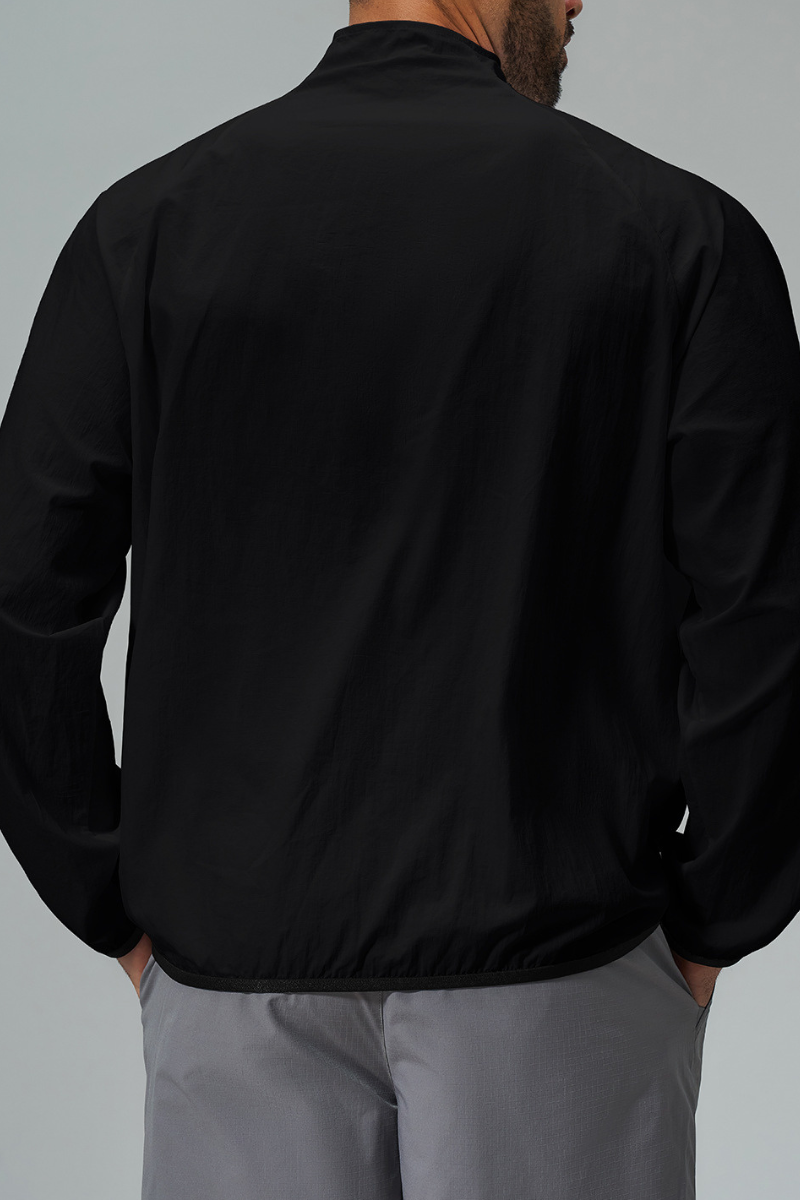 Men's Lightweight Stand Collar Full Zip Sun Protection Jacket