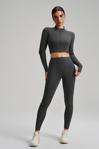 Bras, tight-fitting pants, and a sports three-piece set.