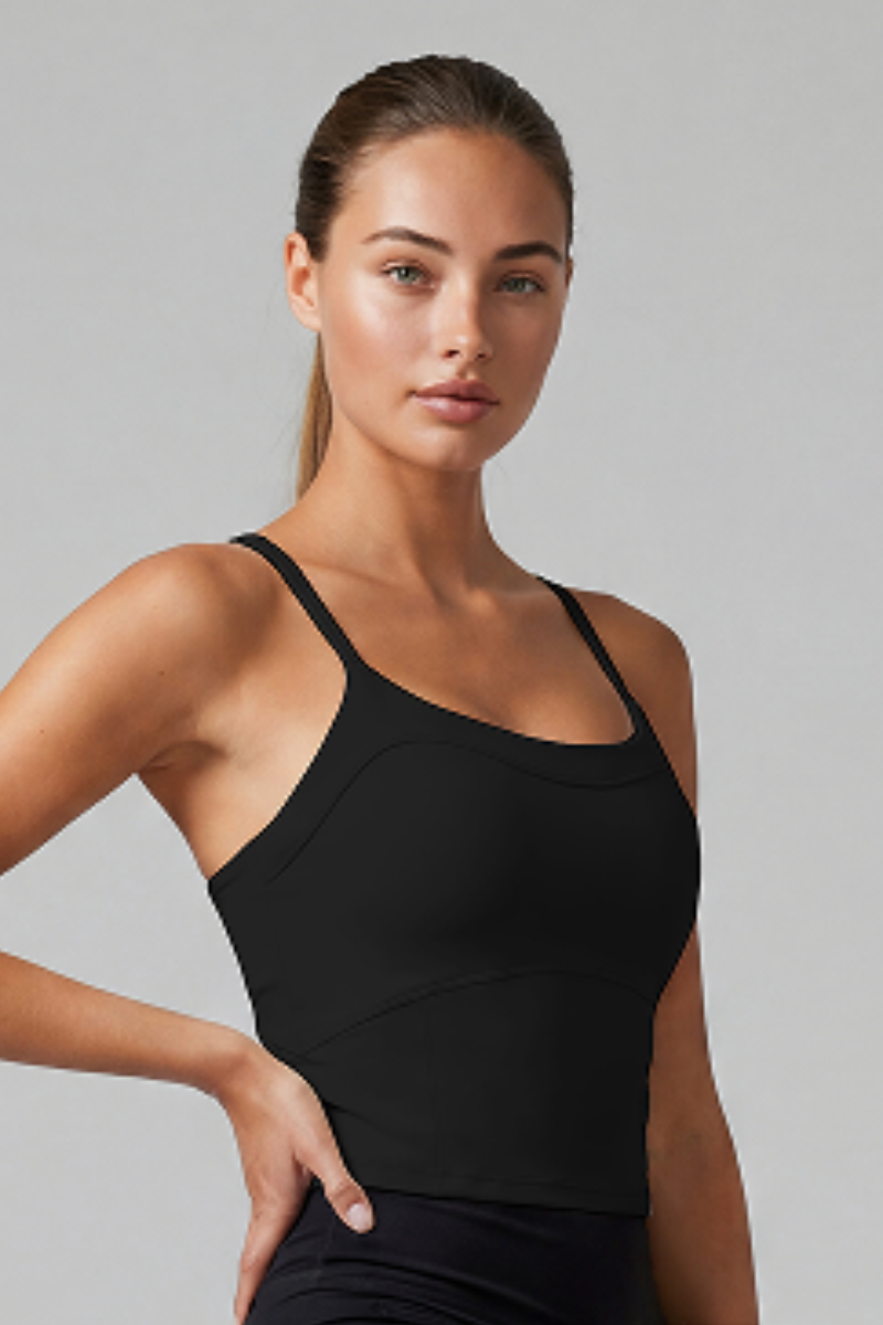 Women’s Adjustable Thin Shoulder Strap Cross-Back Tank Top