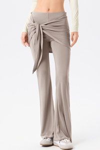 Women's Butt-Covering Slimming Tie-Waist Flare Yoga Pants