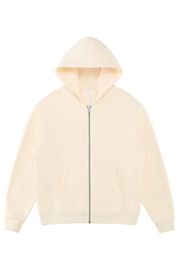 Unisex Fall 350G  Fleece Zip Up Relaxed  Solid Jacket