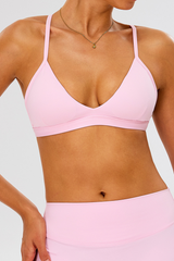 Women's Athletic Triangle Cup Y-Back Deep V Yoga Bra