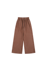 Unisex Fall Washed Adjustable Drawstring Hem Sweatpants
