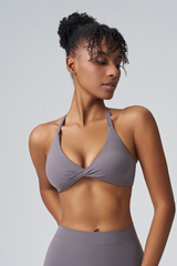 Women’s Twist-Front Spaghetti-Strap Sports Bra