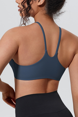 Women's Sport U-neck Slim Shoulder Straps Push Up Bra