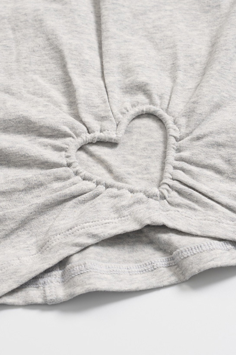 Women's Valentine's Day Round Neck Heart Cut-Out Tank Top