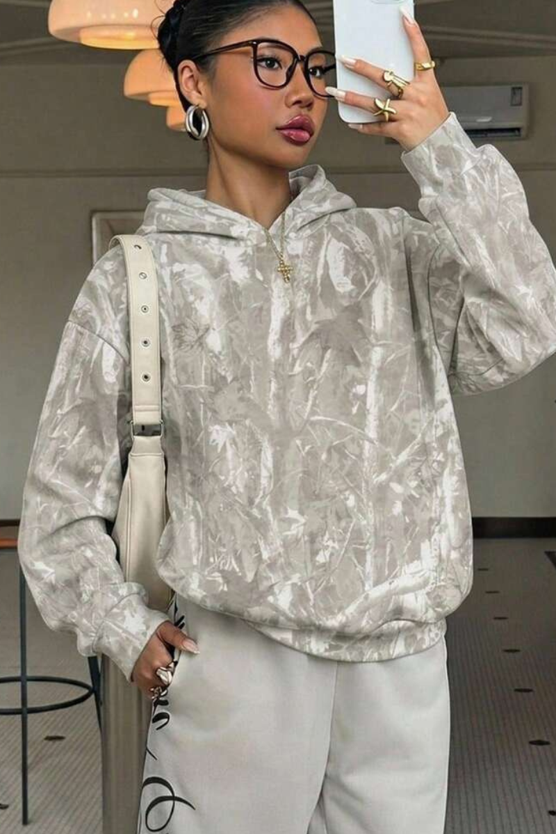 Women's Fall Leopard Print Coquette Style Hoodie