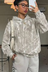 Women's Fall Leopard Print Coquette Style Hoodie