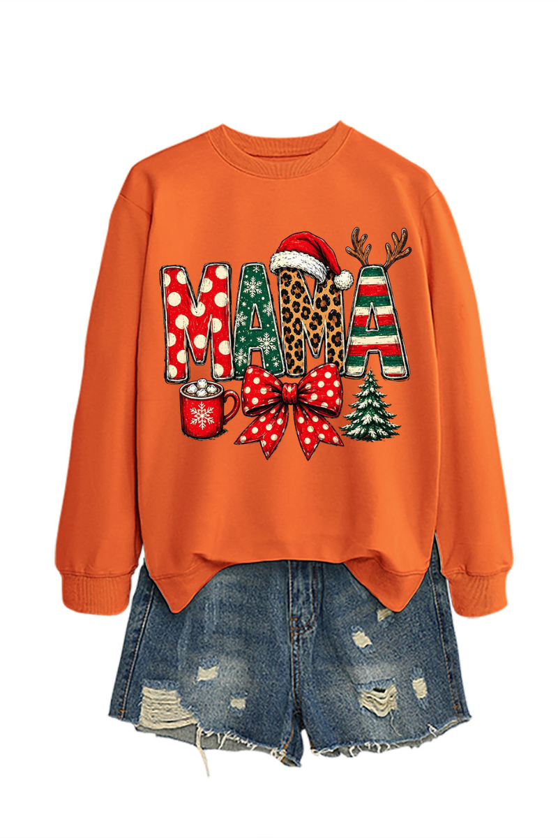 Women's Winter/Fall Christmas Santa Multi-color Pullover