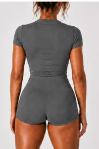 Women's Cropped T-shirt And High Waist Side Pocket Yoga Set