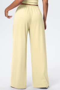 Women’s Drawstring Loose-Fit Athletic Wide-Leg Pants