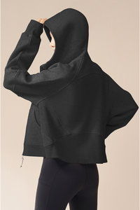 Thick-lined hooded sports sweatshirt