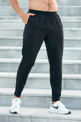 Men's Reflective Zip 9 Inch Quick Dry Running Athletic Pants