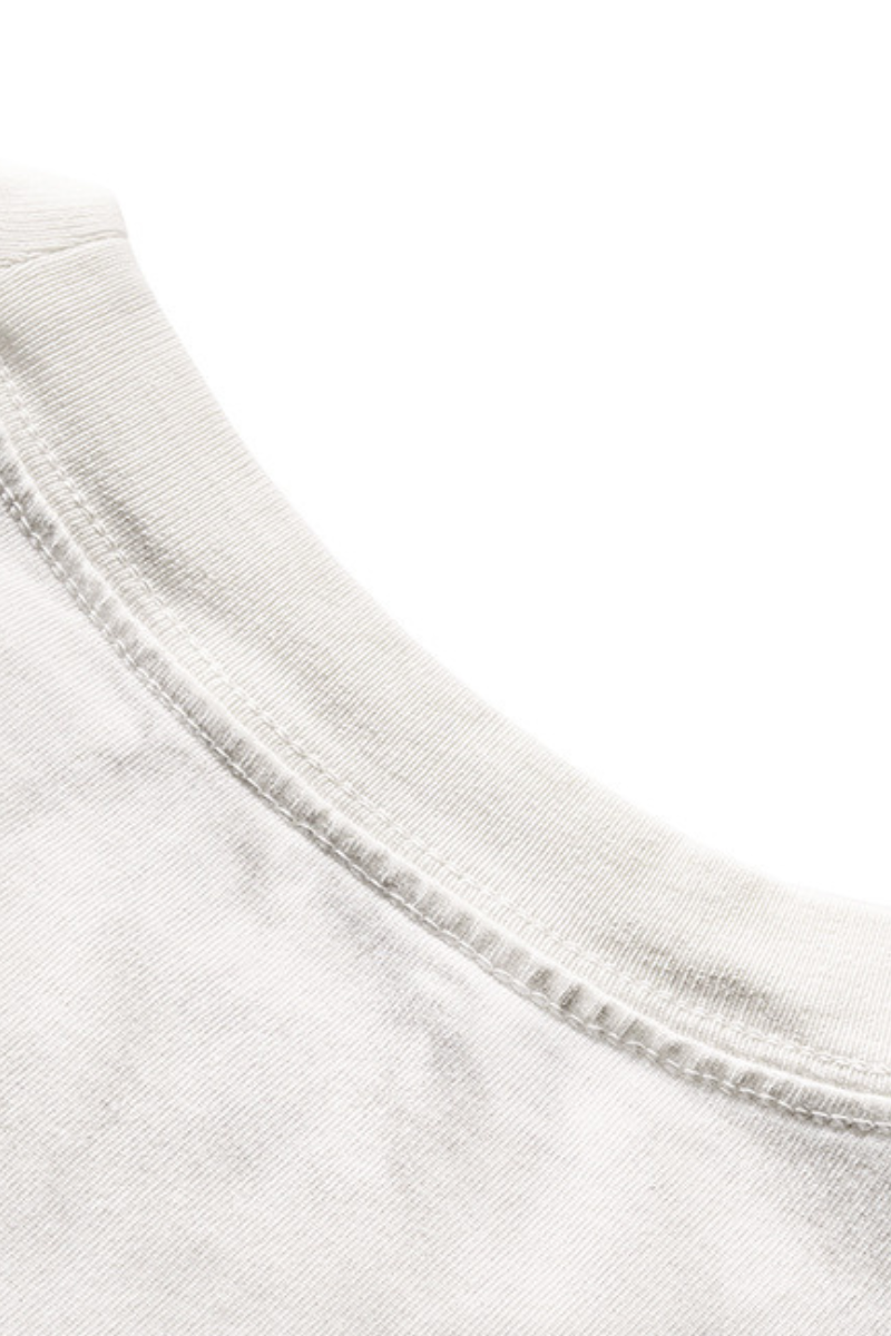 Unisex Washed Cotton Gradient Vintage Tee - Oversized Retro