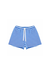 Women's Fall Fleece Stripe Color Block Drawstring Shorts