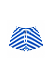 Women's Fall Fleece Stripe Color Block Drawstring Shorts