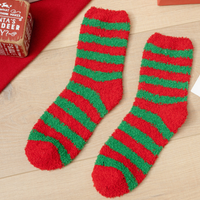 Women's Multicolor Christmas Gift Coral Fleece Socks