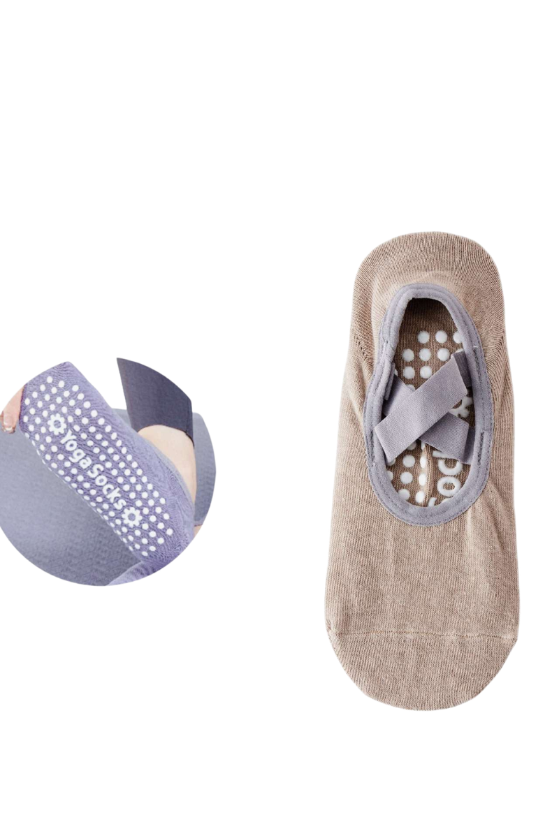 Women's Silicone Non-Slip Cross-Strap Pilates Yoga Socks