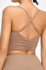 Women's Cross-Strapped U-Neck Sports Tank Top
