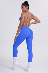 Women's Seamless Sports Bra Athletic Leggings Two-Piece Set