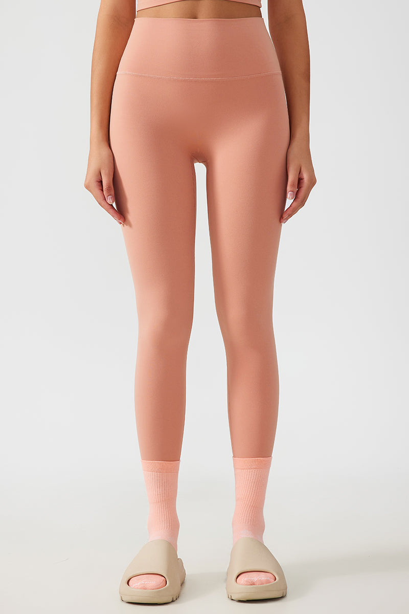 Women Free Size Nude Hip Lifting Shaping Fitness 9/10 Yoga Pants
