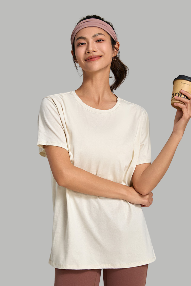 Women's Summer 100% Cotton Cooling Quick-Dry Sports T-shirt