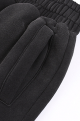 Unisex Fall Washed Fleece Contrast Loose Fit Sweatpants