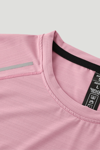 Men's Round-Neck Silk-Textured Sports Casual T-shirt