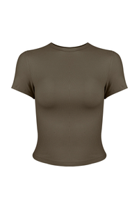 Ribbed Slim Racer-Tee