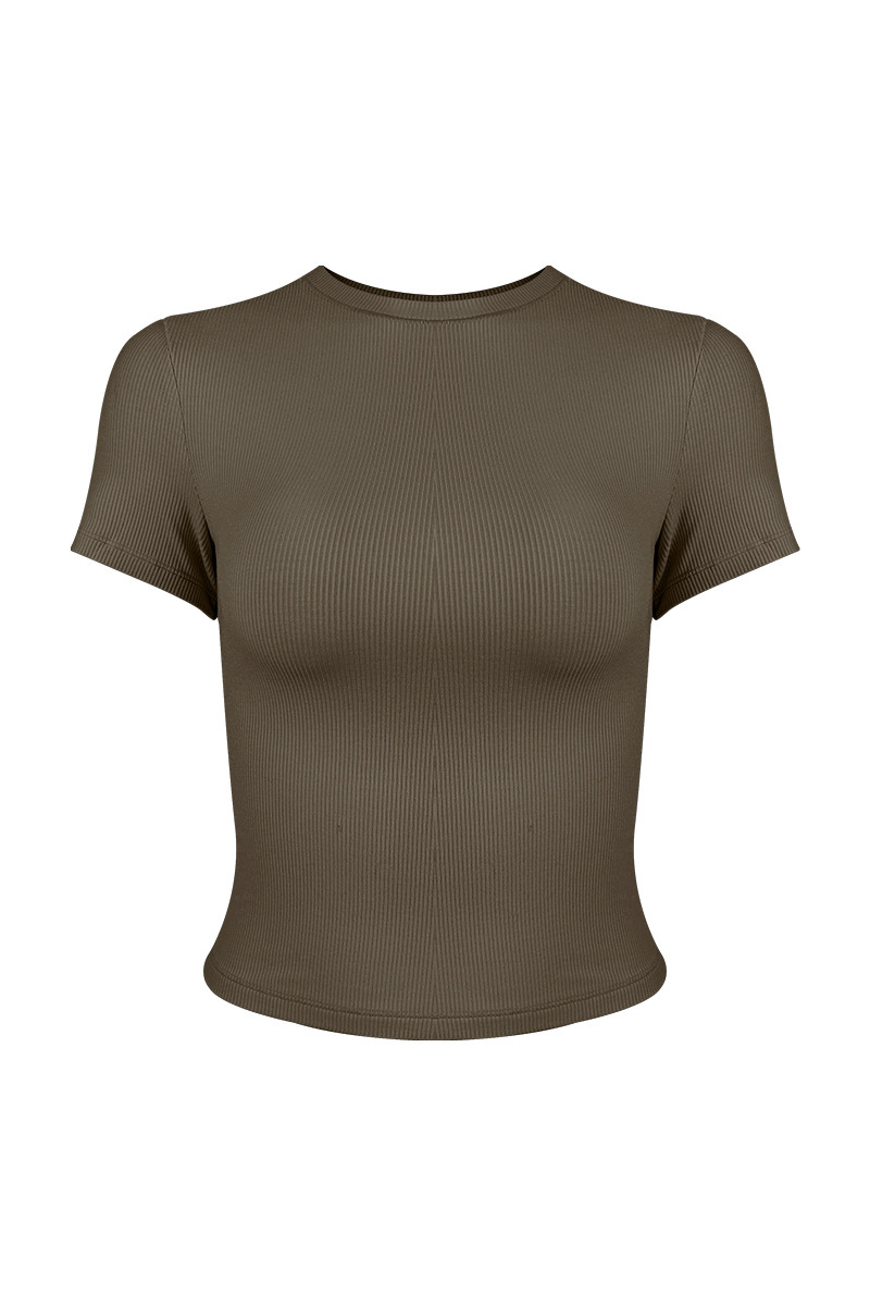 Ribbed Slim Racer-Tee