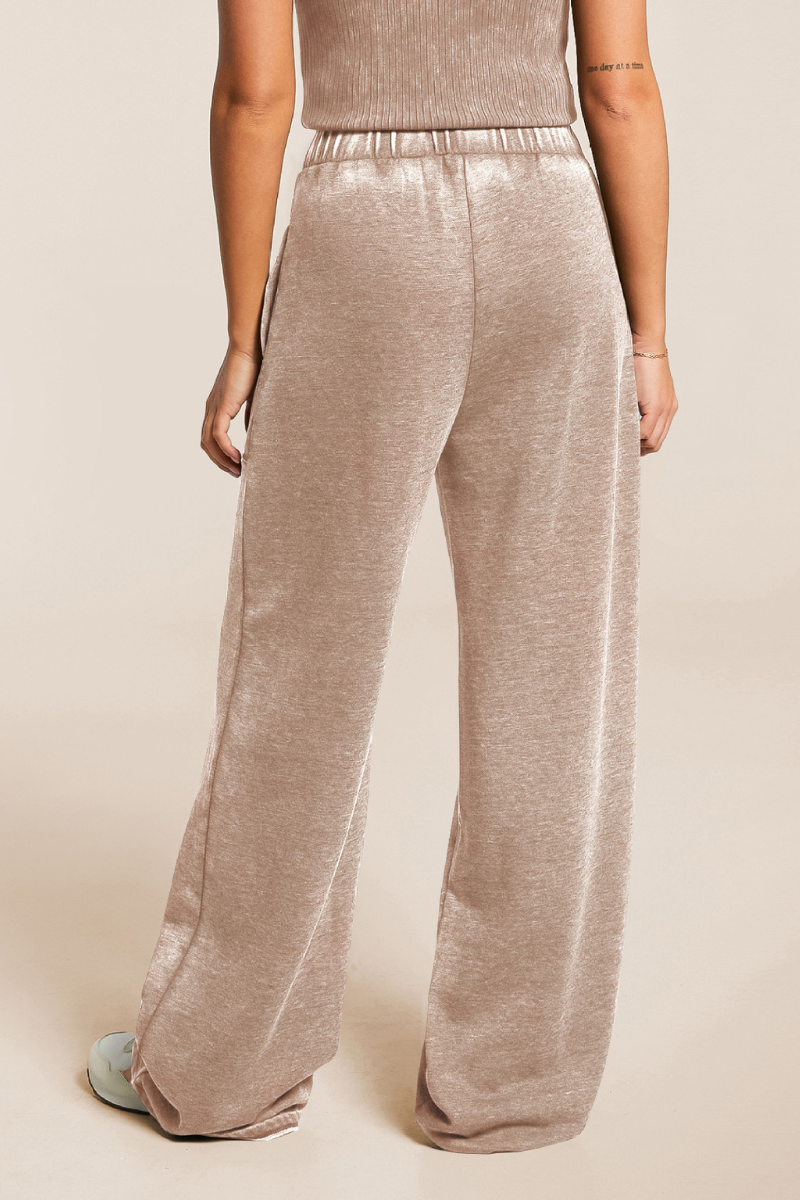 High-waisted, machine-washable long pants