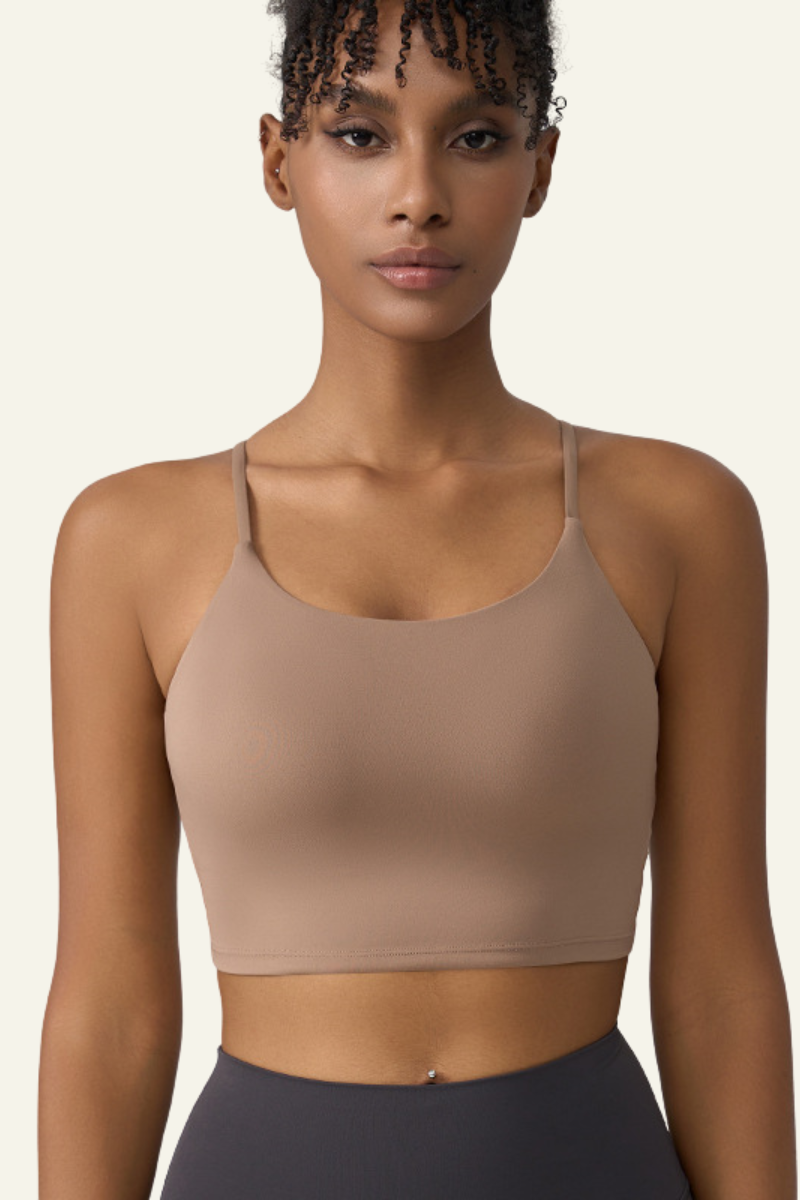 Women's U-neck Padded  Spaghetti-Strap Tank Top