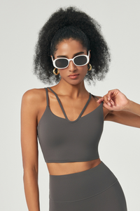 Women's V-Neck Double-Strap Sports Bra