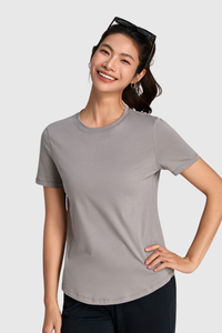 Women's Summer 100% Cotton Lightweight Breathable T-shirt