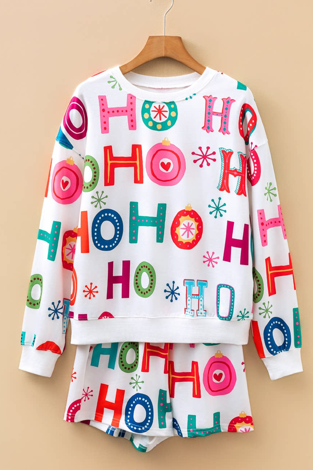Women's Cute Thin Fabric Lounge Christmas Pajama Sets