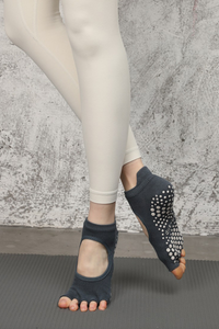 Women's Solid Color Pilates Yoga Grip Five-Toe Socks