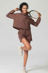 Women's Spring Lightweight Half Zipper Waterproof Hoodie