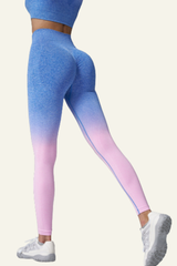 Women's Color Block Set:Long Sleeves T-Shirt And Leggings