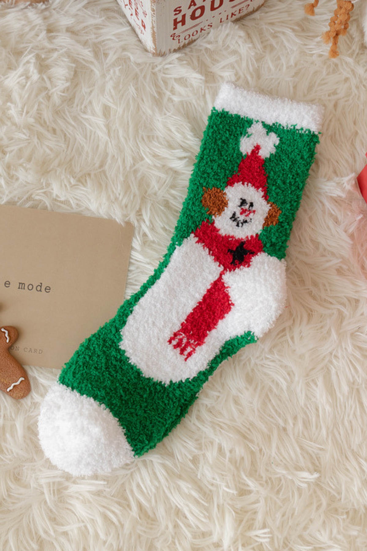 Women Christmas Cute Xmas Cartoon Mid Calf Socks