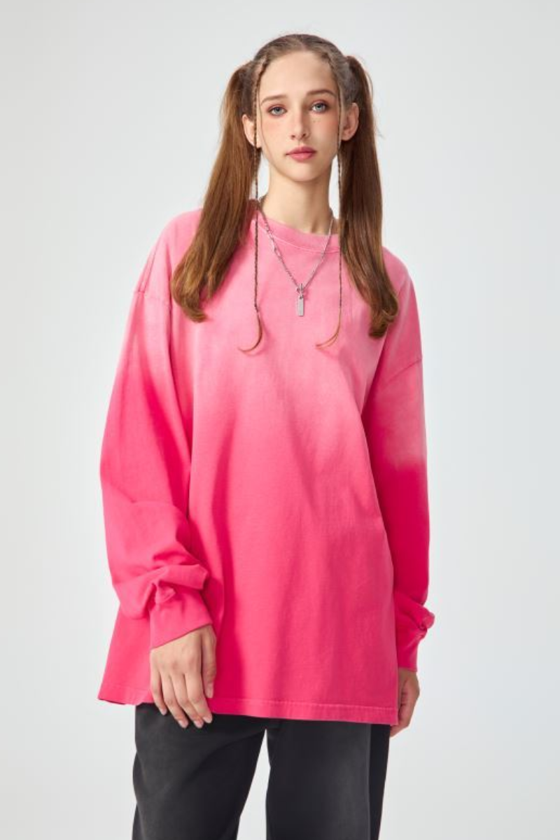 Unisex Fall 100% Cotton Washed  Loose Drop Shoulder Pullover