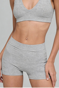 Women's Athletic High-Waist Solid Biker Shorts