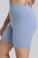 Plus Size Women's High Waisted Soft Biker Sports Shorts