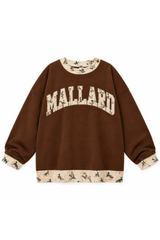 Women’s Fall Oversized Appliqué Western Mock Neck Sweatshirt