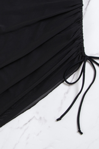 Women's Solid Cutout Asymmetric Ruched Swimsuit