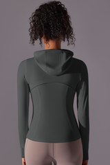 Women's Spring Slim-fit Hooded Quick-Dry Yoga Sports Jacket