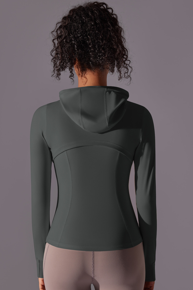 Women's Spring Slim-fit Hooded Quick-Dry Yoga Sports Jacket