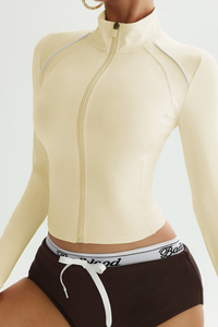 Color-contrast zipper jacket