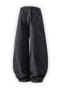 Men's Fall Vintage Washed Versatile Wide Leg Scimitar Pants