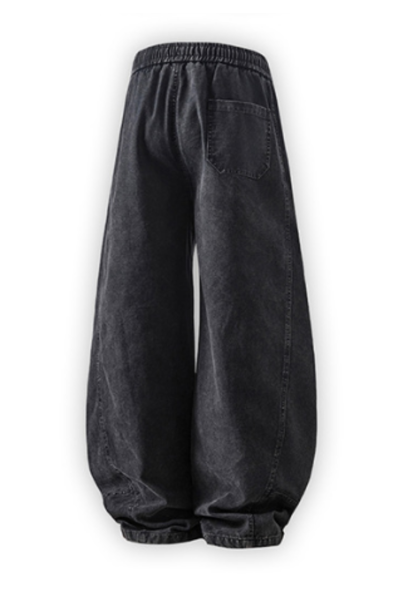 Men's Fall Vintage Washed Versatile Wide Leg Scimitar Pants