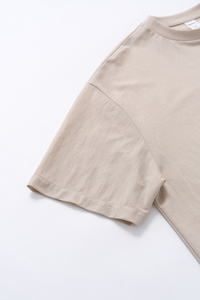 Men's Summer Curved Hem Solid Skin-Friendly T-Shirt